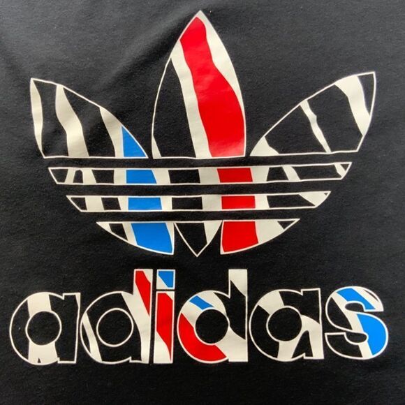 ADIDAS Tre Foil Short Sleeve Tee Mixed Fabrics Sz US S - Picture 10 of 11